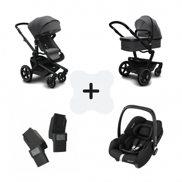 Joolz Day+ Awesome Anthracite + Cabriofix i-Size en Adapters